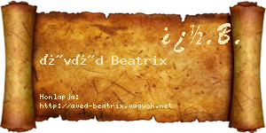 Ávéd Beatrix névjegykártya